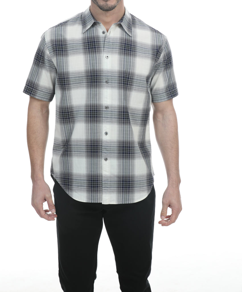 Big Wave Eddy Short Sleeve Check Plaid Shirt