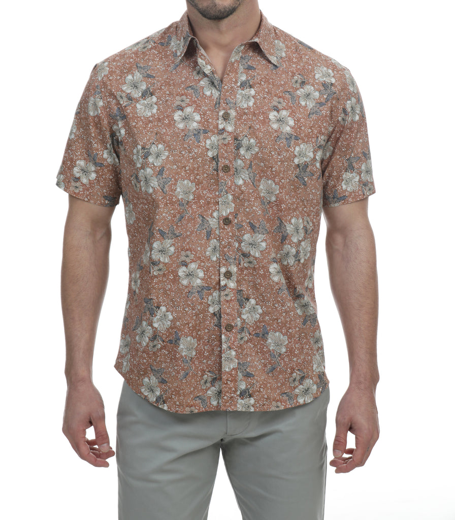 Mangosso Short Sleeve Botanical Shirt
