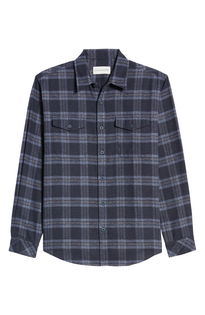 Imperial Long Sleeve Plaid Button Up Flannel Shirt