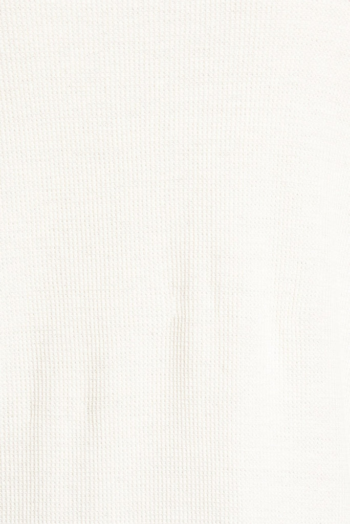 Vista Waffle Knit Long Sleeve T-Shirt - Ivory