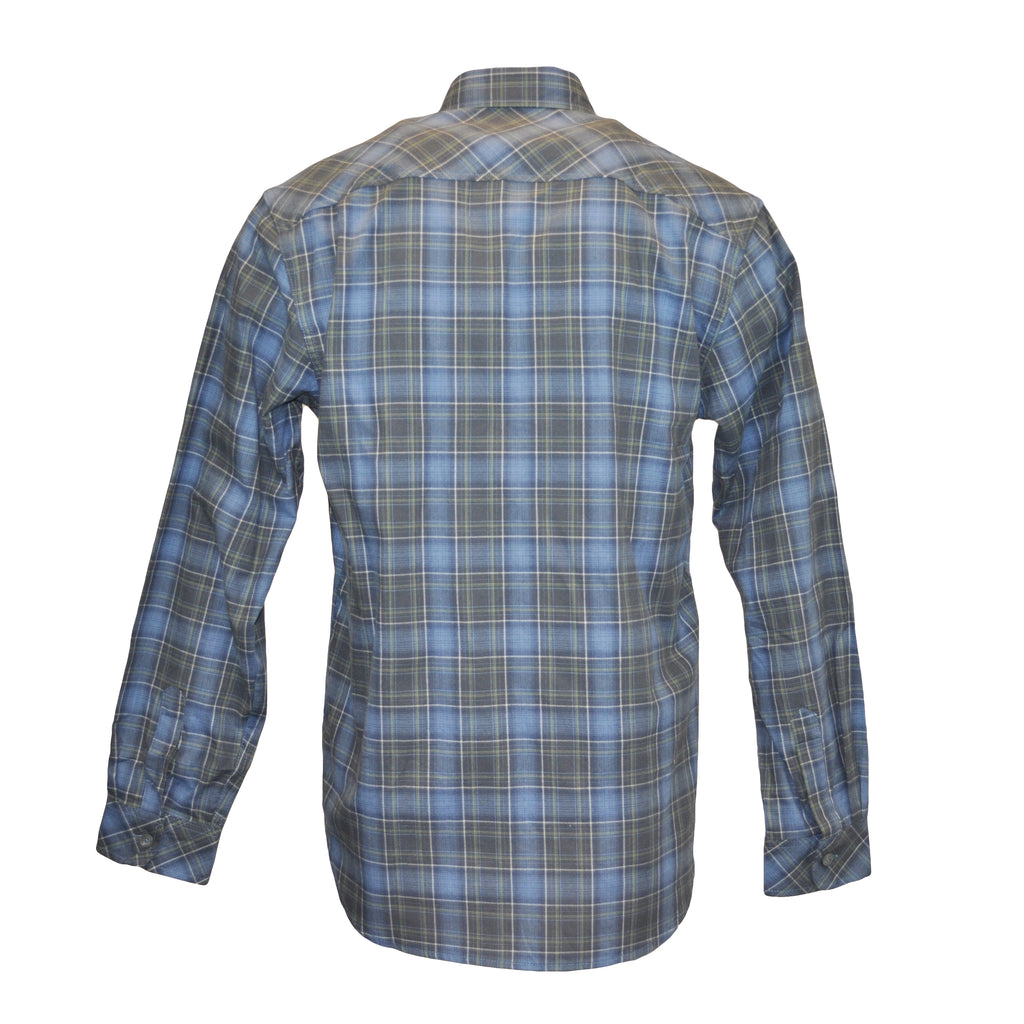 Pizzi Long Sleeve Plaid Shirt - Blue