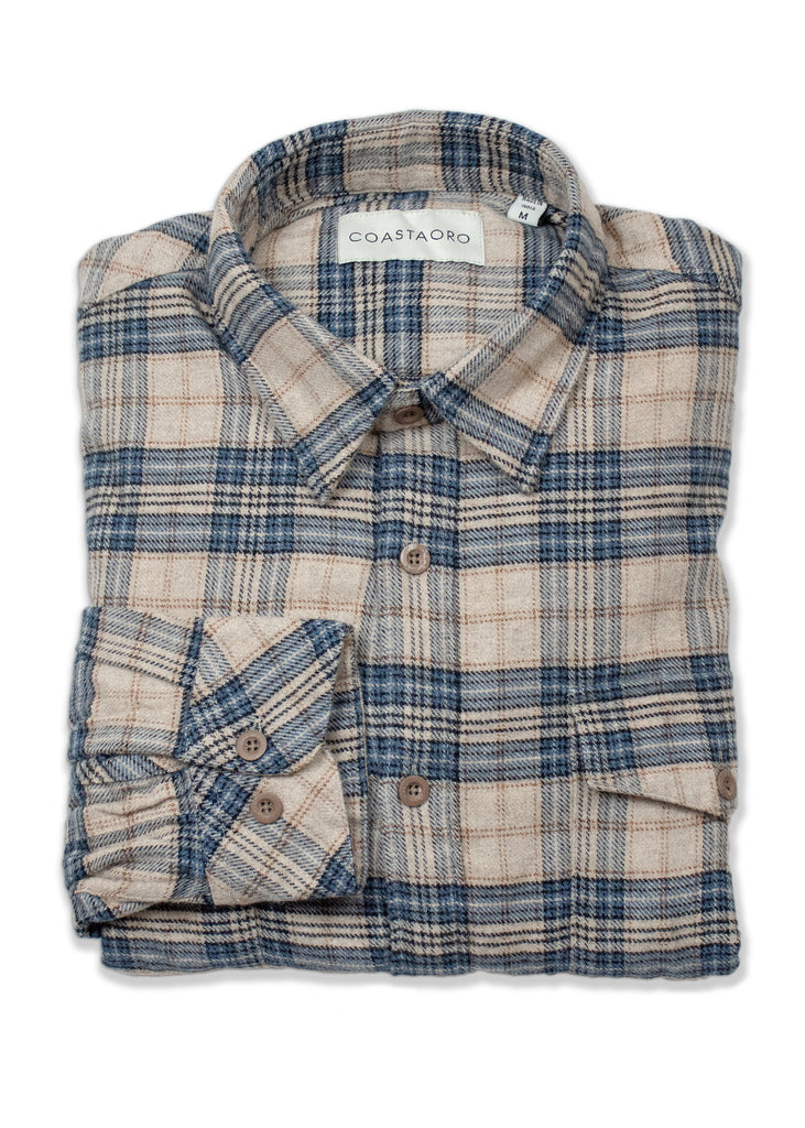 Moreno Long Sleeve Plaid Button Up Flannel Shirt
