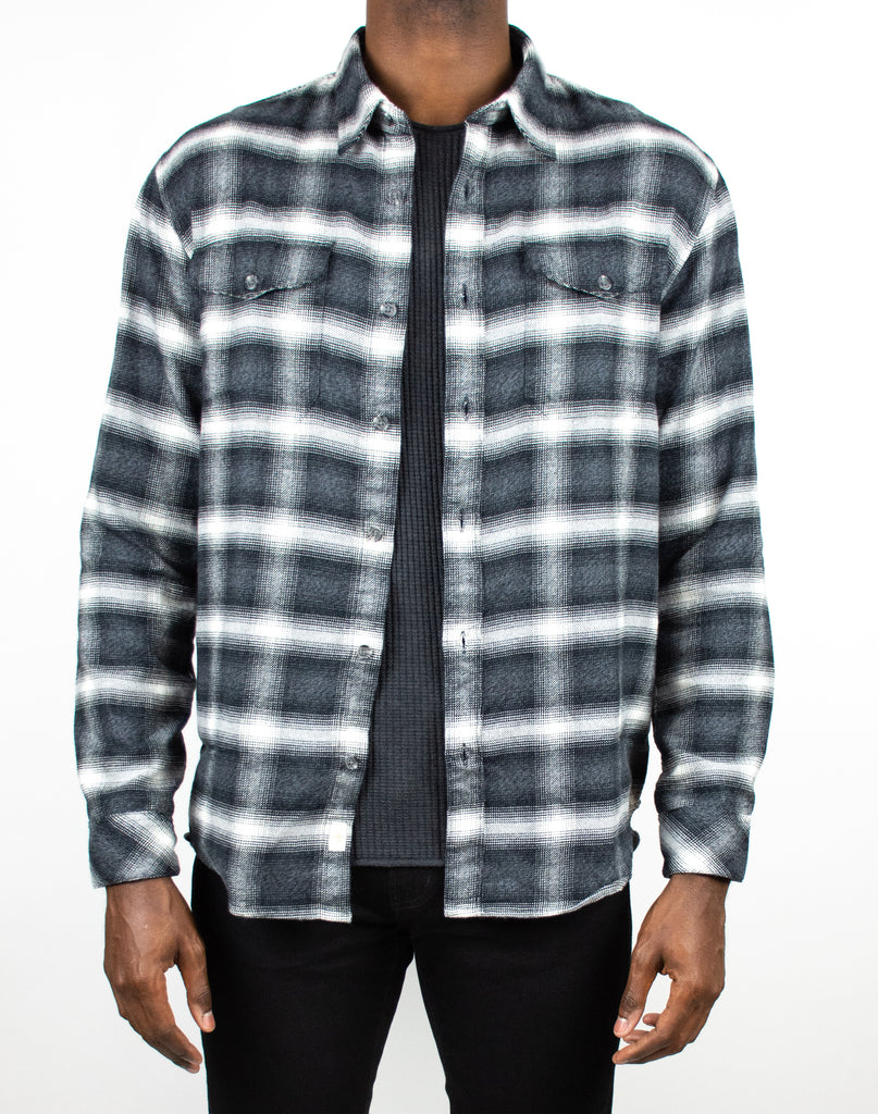 Holmes Long Sleeve Plaid Button Up Flannel Shirt