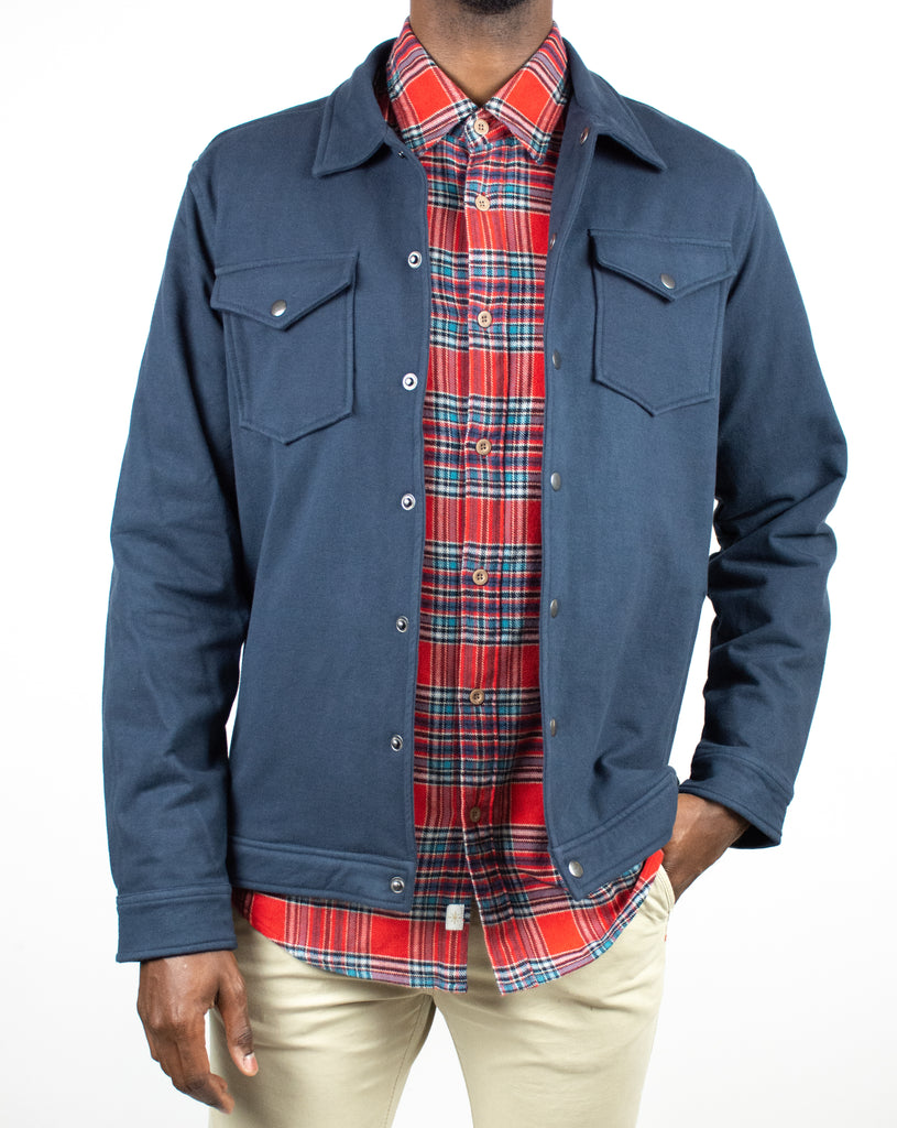 Dean Stretch Fleece Knit Collared Jacket