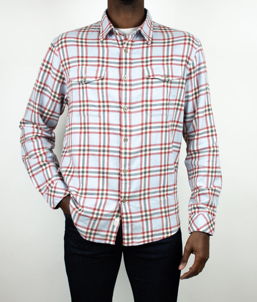 Diego Long Sleeve Plaid Button Up Flannel Shirt