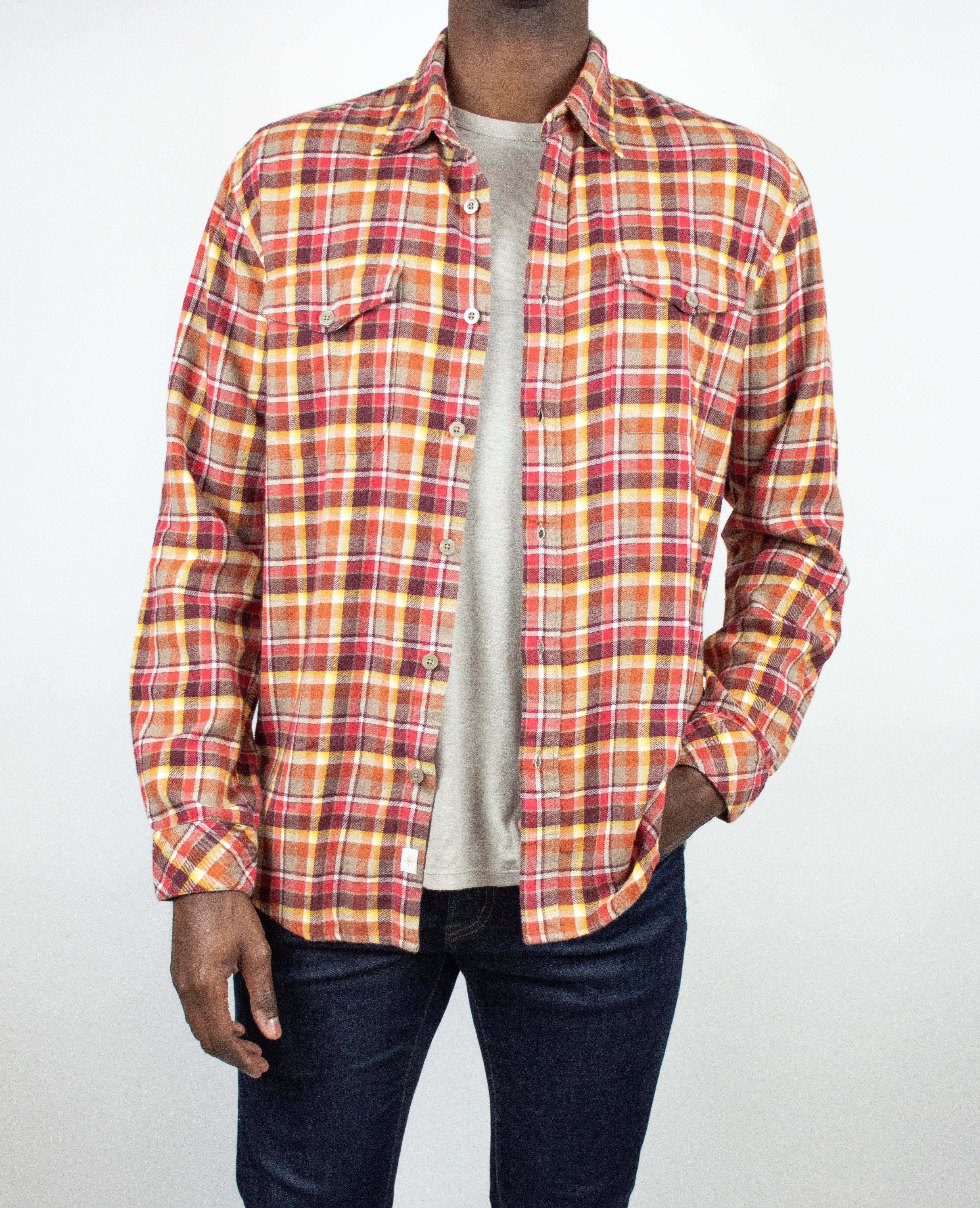 Sunesta Long Sleeve Check Button Up Flannel Shirt – Coastaoro