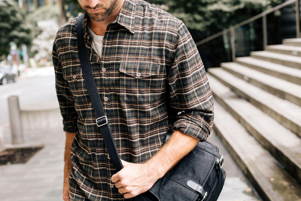 Nomaden Long Sleeve Check Button Up Flannel Shirt