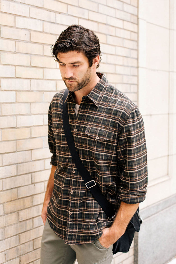 Nomaden Long Sleeve Check Button Up Flannel Shirt