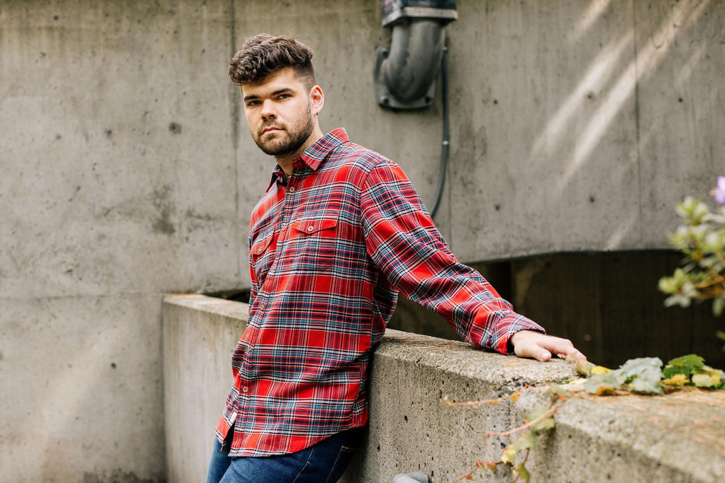 McGee Long Sleeve Check Button Up Flannel Shirt