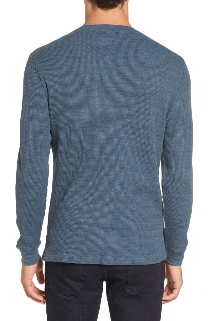 Vista Waffle Knit Long Sleeve Shirt - Sky Blue