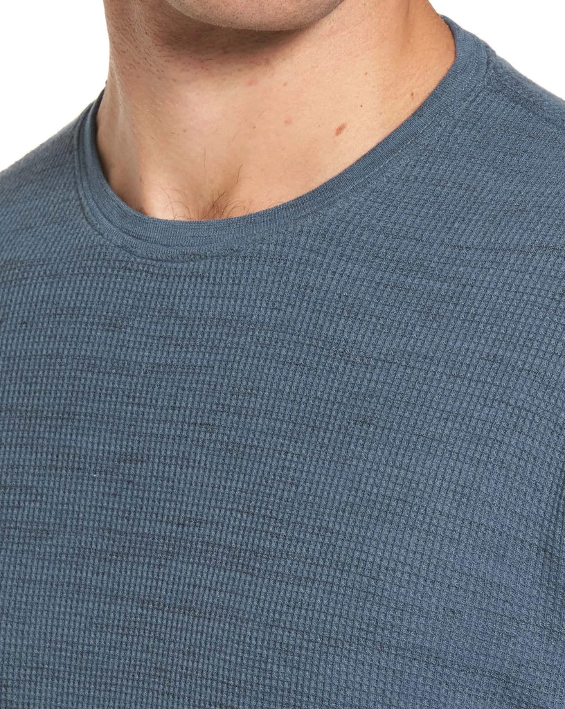 Vista Waffle Knit Long Sleeve T-Shirt - Ocean